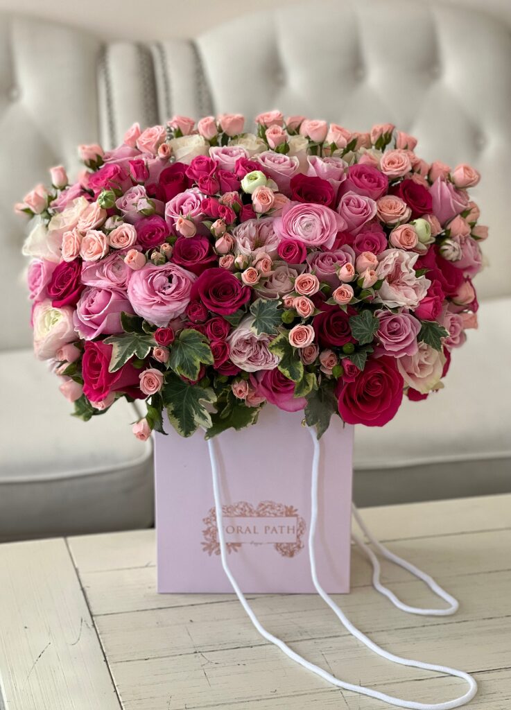 Lovely rose mix, with roses spray roses and ranunculus,