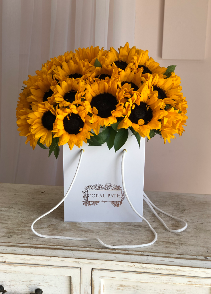 Sunflowers in a Bag Box.