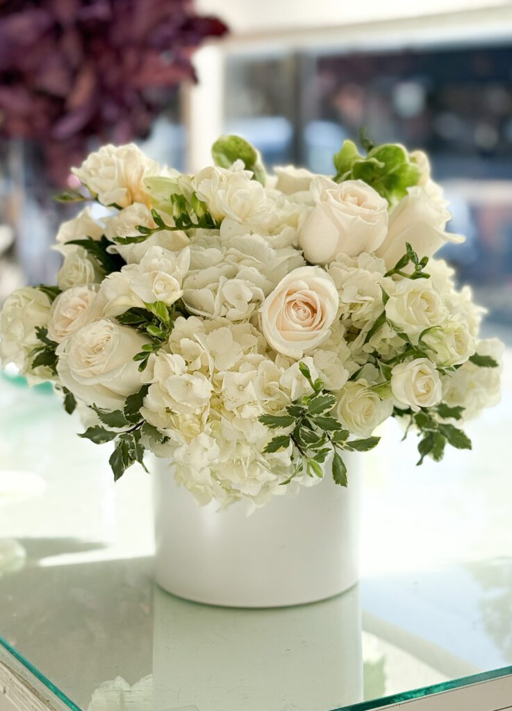Pure Grace - flower vase arrangement by Coral Path Designs, Los Angeles florist