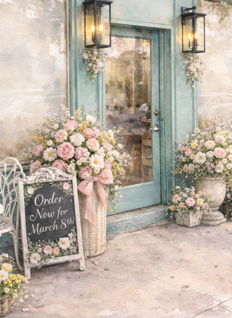 Preorder flowers for March 8th.